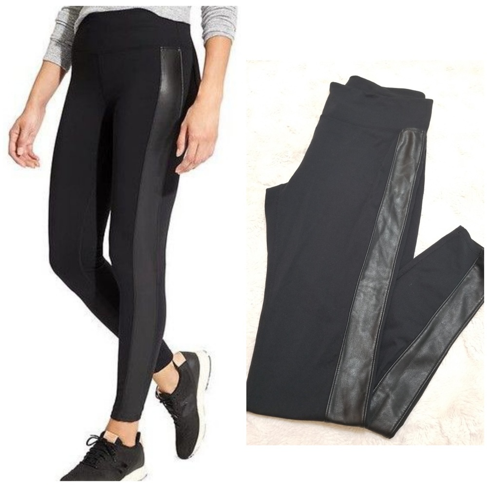 Athleta black tux metro leggings sz L x 28 Length